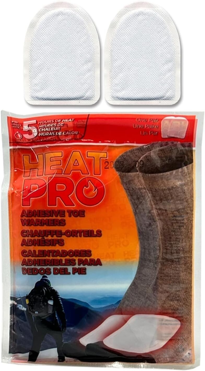Heat Pro Adhesive Toe Warmers 30 Pairs - Air Activated, Up to 5 Hours Warmth