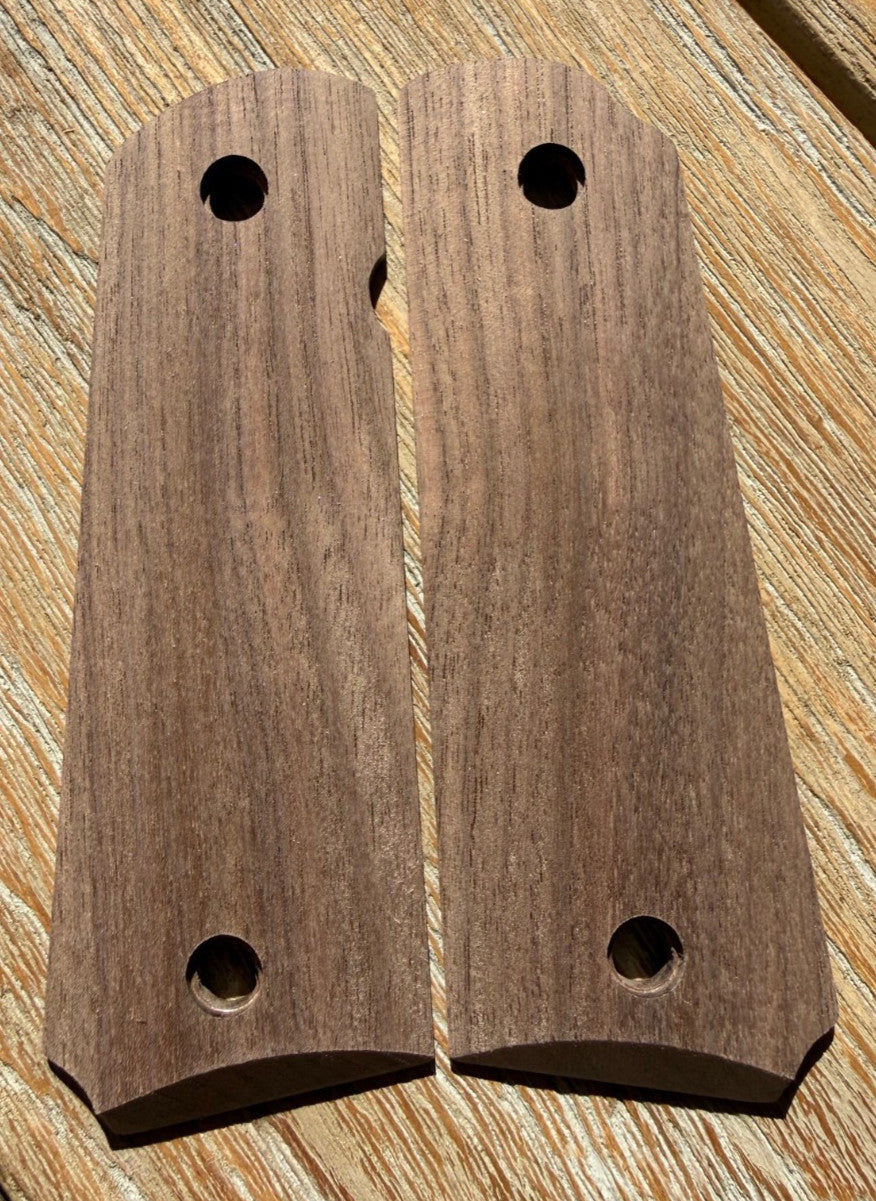 1911 Black Walnut Pistol Grips Full Size Government Fit Unfinished