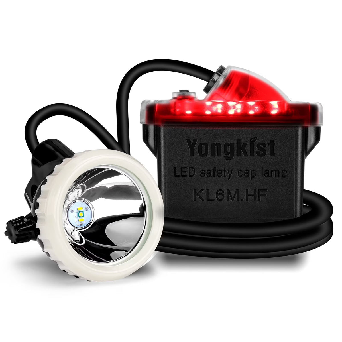 Rechargeable LED Mining Headlamp with 1+2 Super Bright White & Red Lights