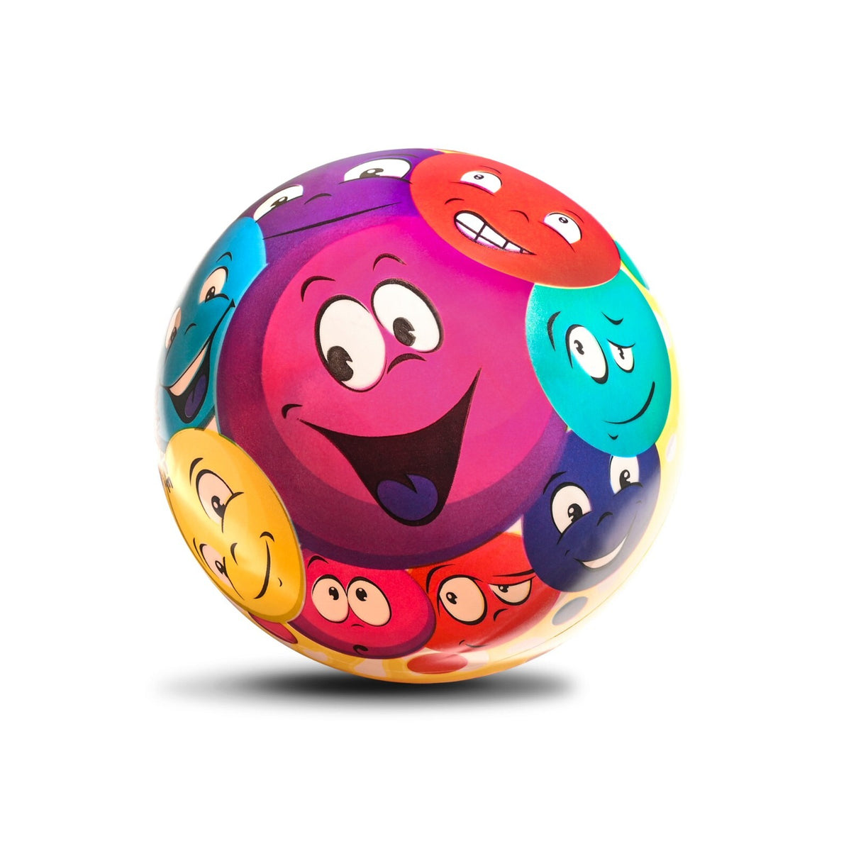 Kids Playground Bouncy Balls Set of 6 with Pump & Pins - Colorful Smiley Rubber Balls for Outdoor & Indoor Play