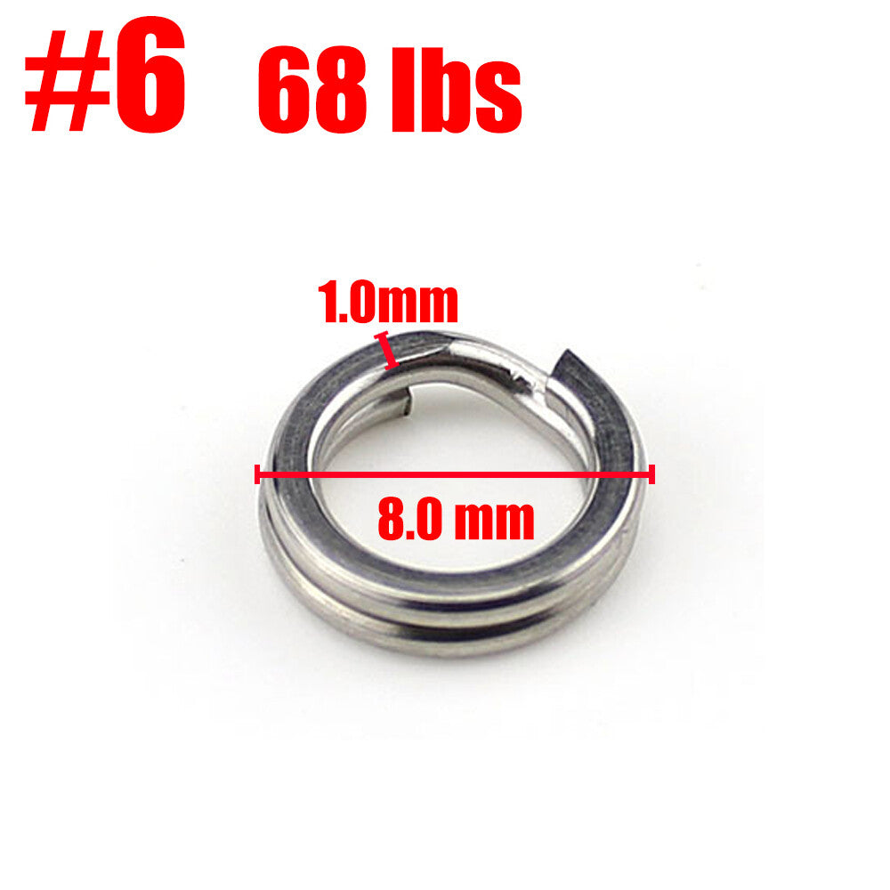 Heavy Duty Stainless Steel Fishing Split Rings for Saltwater Big Game Tackle