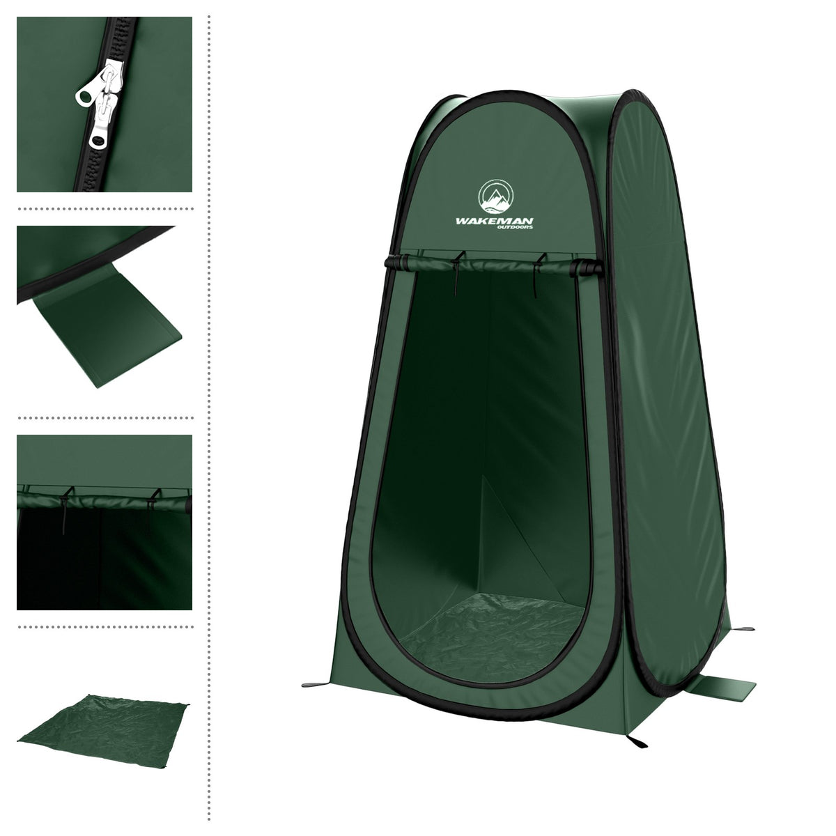 Pop Up Privacy Shower Tent with Removable Bottom for Camping & Outdoor Use