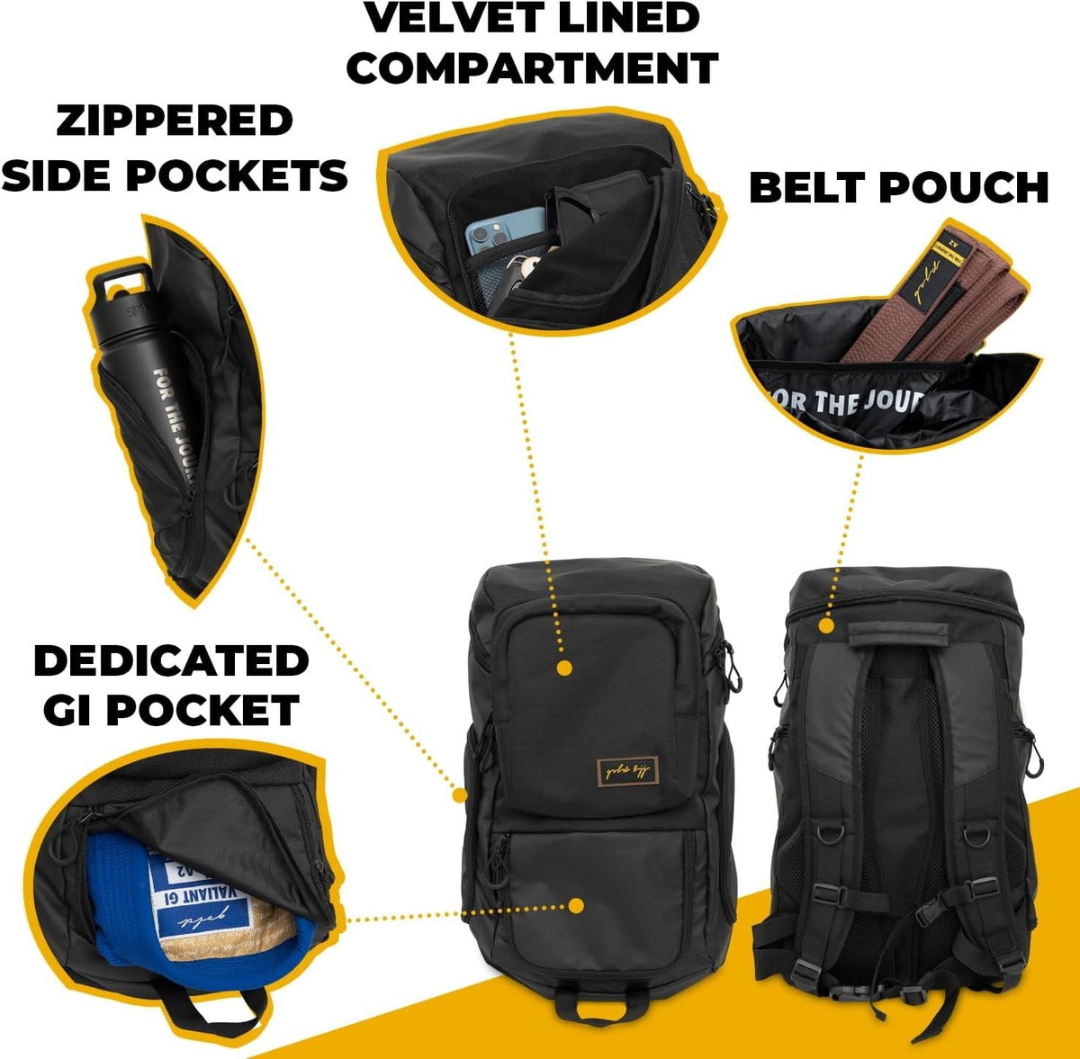 Professional Jiu Jitsu Backpack Waterproof Gi Pocket 5 Compartments