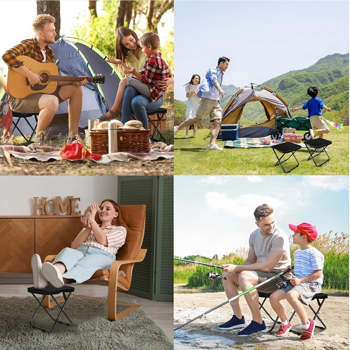 Portable Folding Camping Stool for Adults, Lightweight Hiking & Fishing Seat