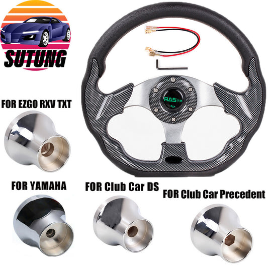 Golf Cart Steering Wheel with Hub Adapter for EZGO Yamaha Club Car