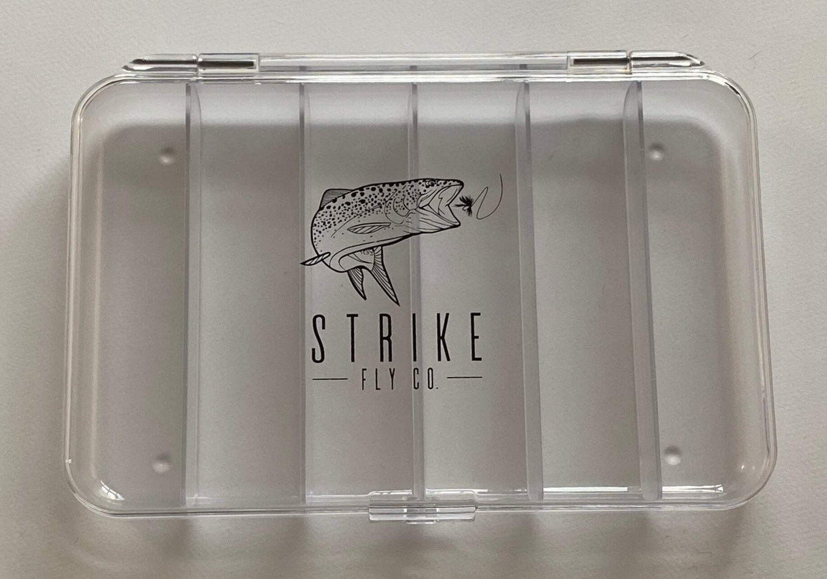 Large Clear 6-Compartment Fly Box for Dry Flies, Streamers & Patterns