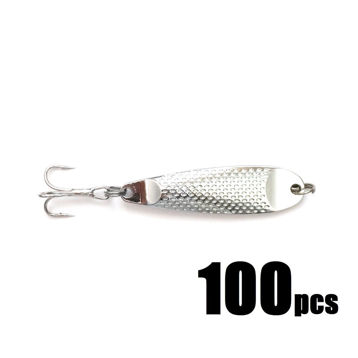 Fishing Spoons 2oz Hammered Silver Jig Lures for Saltwater & Freshwater