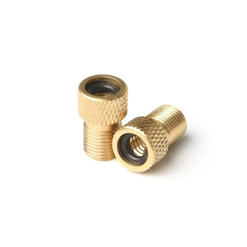 Bike Valve Adapter Set - Presta to Schrader Copper Conversion for Bicycle Tires