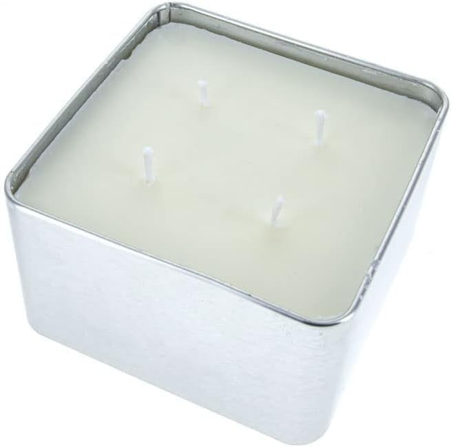 Survival Candle in Tin Box with 4 Wicks, 48 Hour Burn Time, Palm and Soy Wax