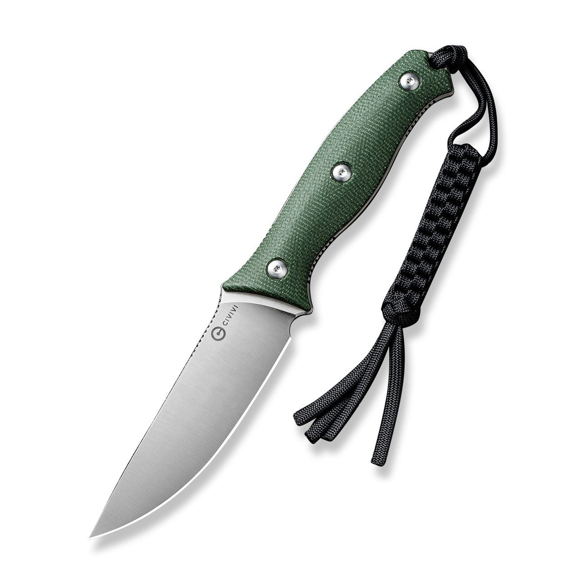Fixed Blade Survival Knife with Green Micarta Handle and Nitro-V Steel Blade