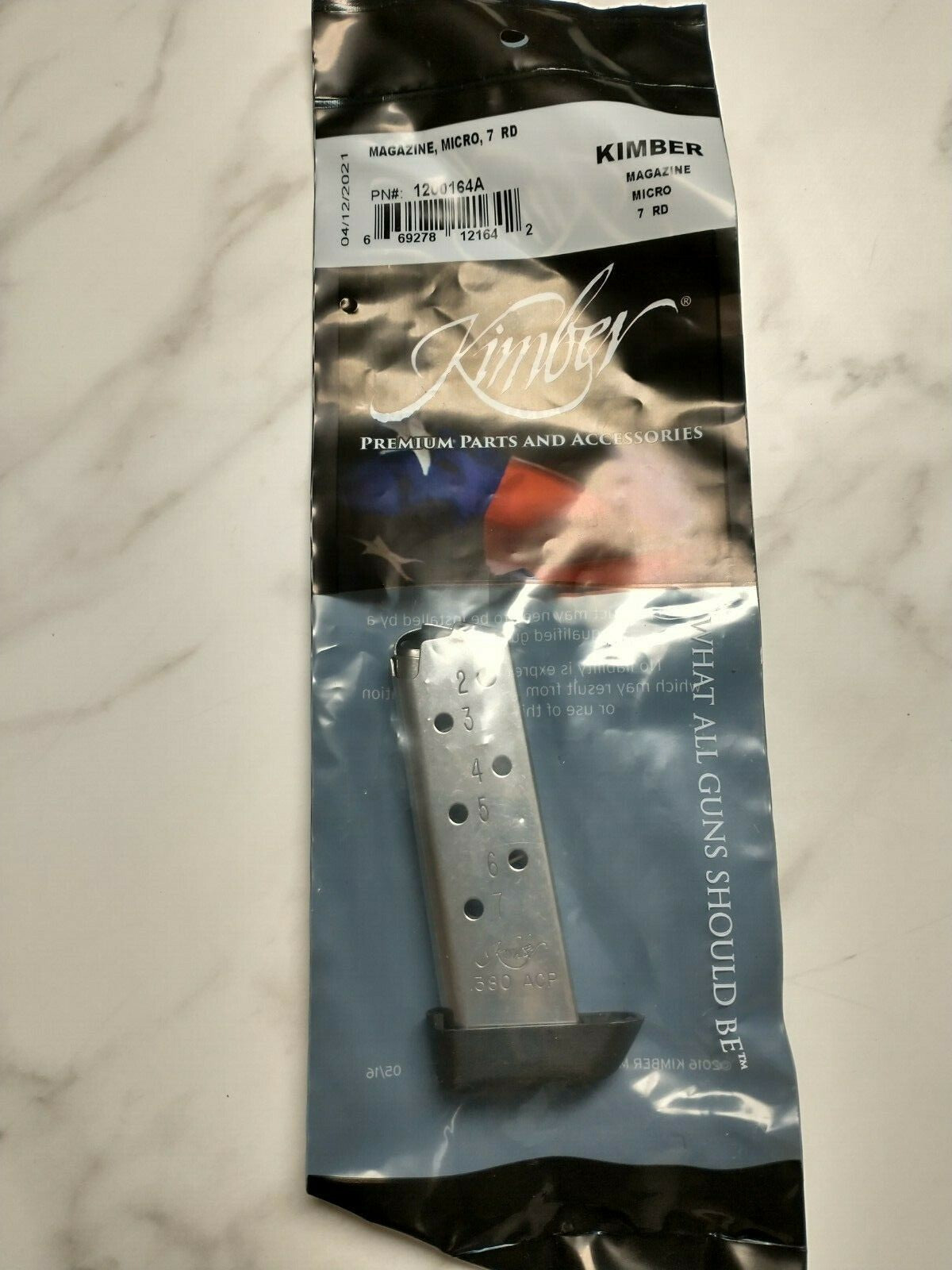 Kimber Micro .380 ACP OEM Stainless Steel 7-Round Magazine Set - Fits Kimber Micro Pistols
