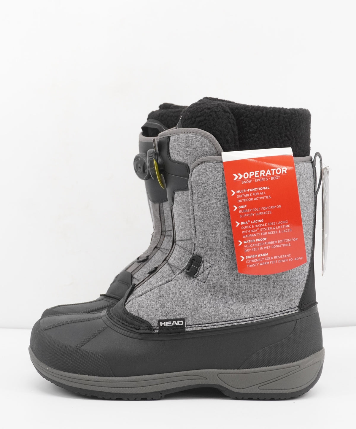 Adult Snowboard Boots Size 12.5 Mondo 30.5 Grey Ski & Snowboard Gear