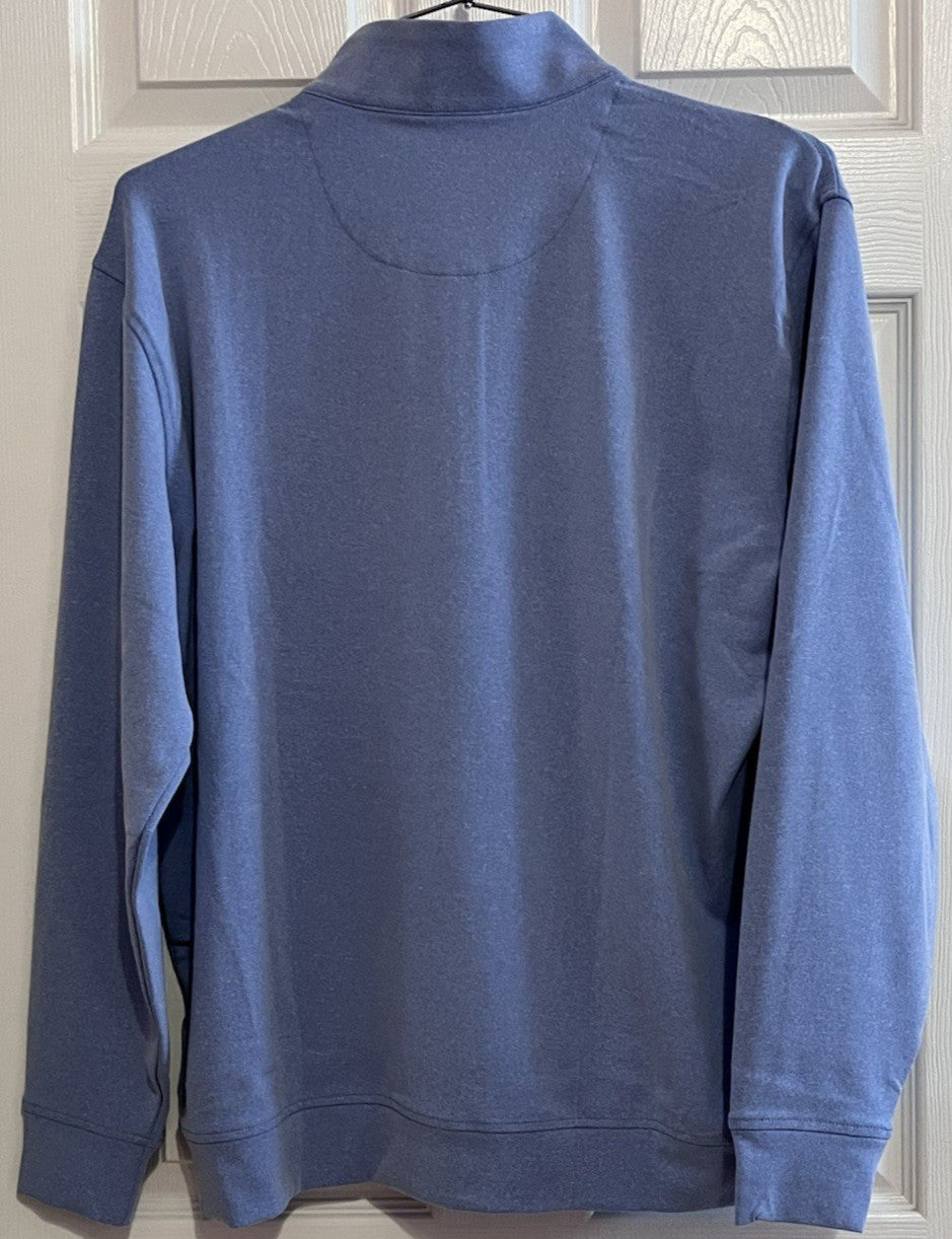 Men's Golf Pullover 1/4 Zip The Year Rounder Heather Adriatic Medium