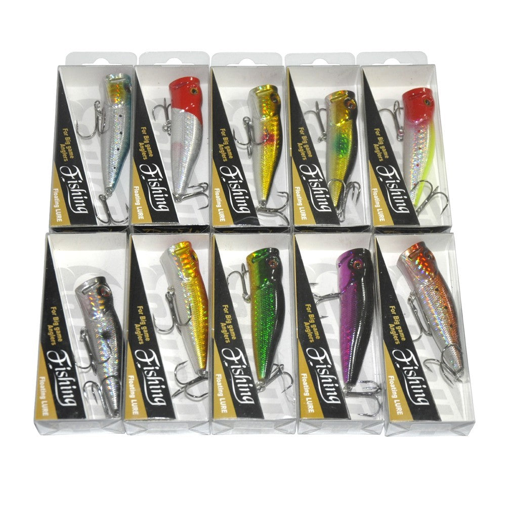 40pcs Hard Fishing Lures Set with Box - Crankbaits, Poppers, Minnows & Pencil Baits