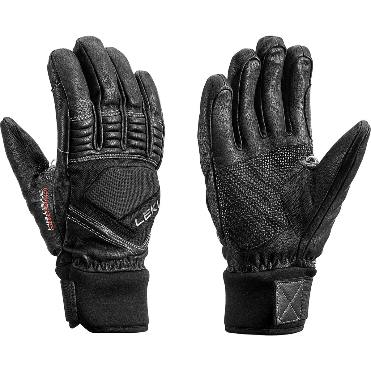Premium Ski Gloves for Alpine Skiing & Snowboarding - Goatskin Leather, Trigger S Compatibility