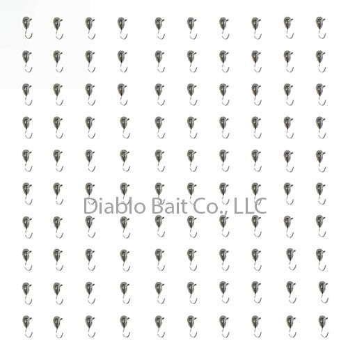 Unpainted 5mm Jig Baits for Ice Fishing - 100 Pack