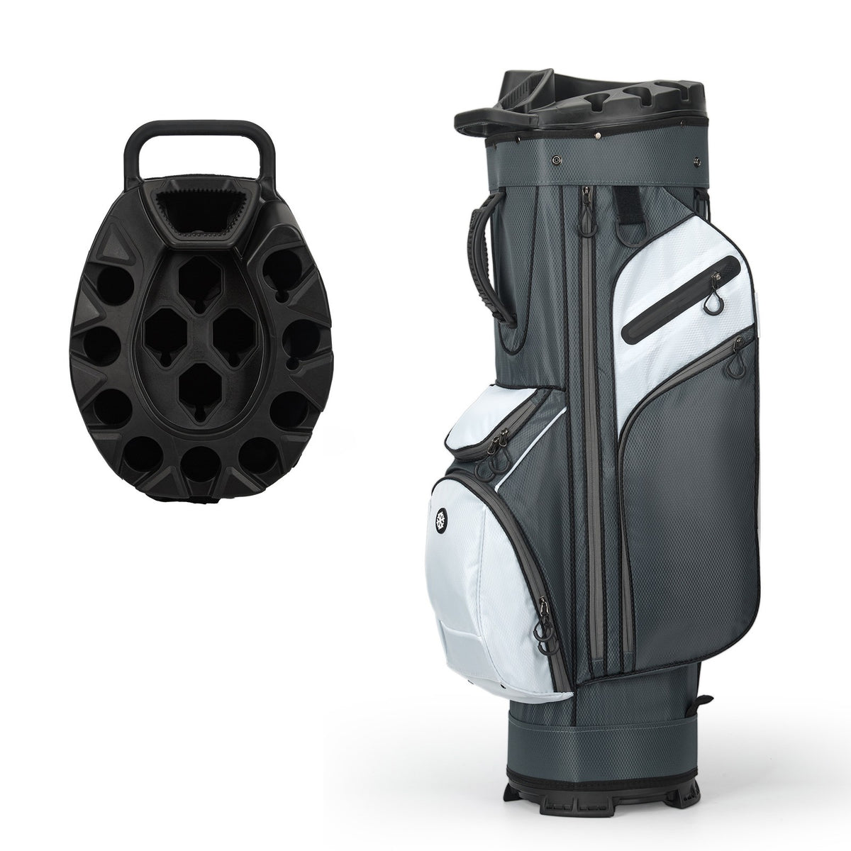 Lightweight 14-Way Golf Cart Bag with Full-Length Dividers Cooler Pocket & Rain Cover