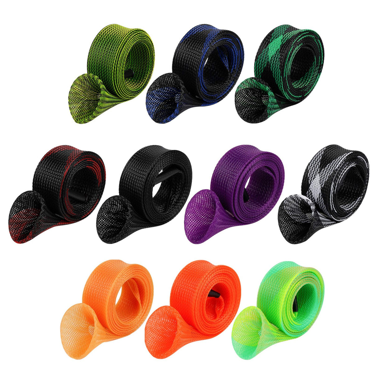 Fishing Rod Sleeve Cover Protector 10PCS Extensible Waterproof PET Material