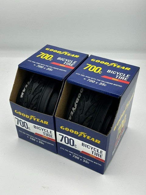 Goodyear 700x35c Hybrid Gravel Bike Folding Tire - Pair, Durable, Versatile