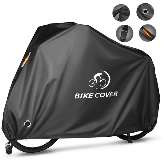 Heavy Duty Waterproof Bicycle Cover 300D Outdoor Storage Black M
