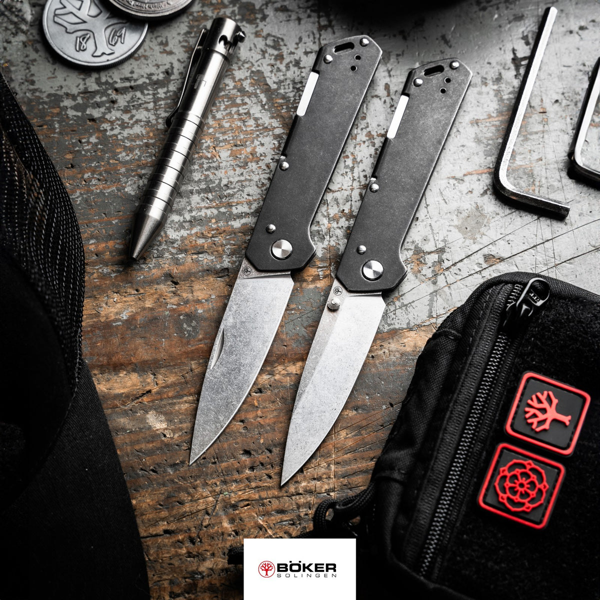 Boker Kihon Bifold Folding Pocket Knife - MagnaCut Steel, 3" Blade, Black Handle