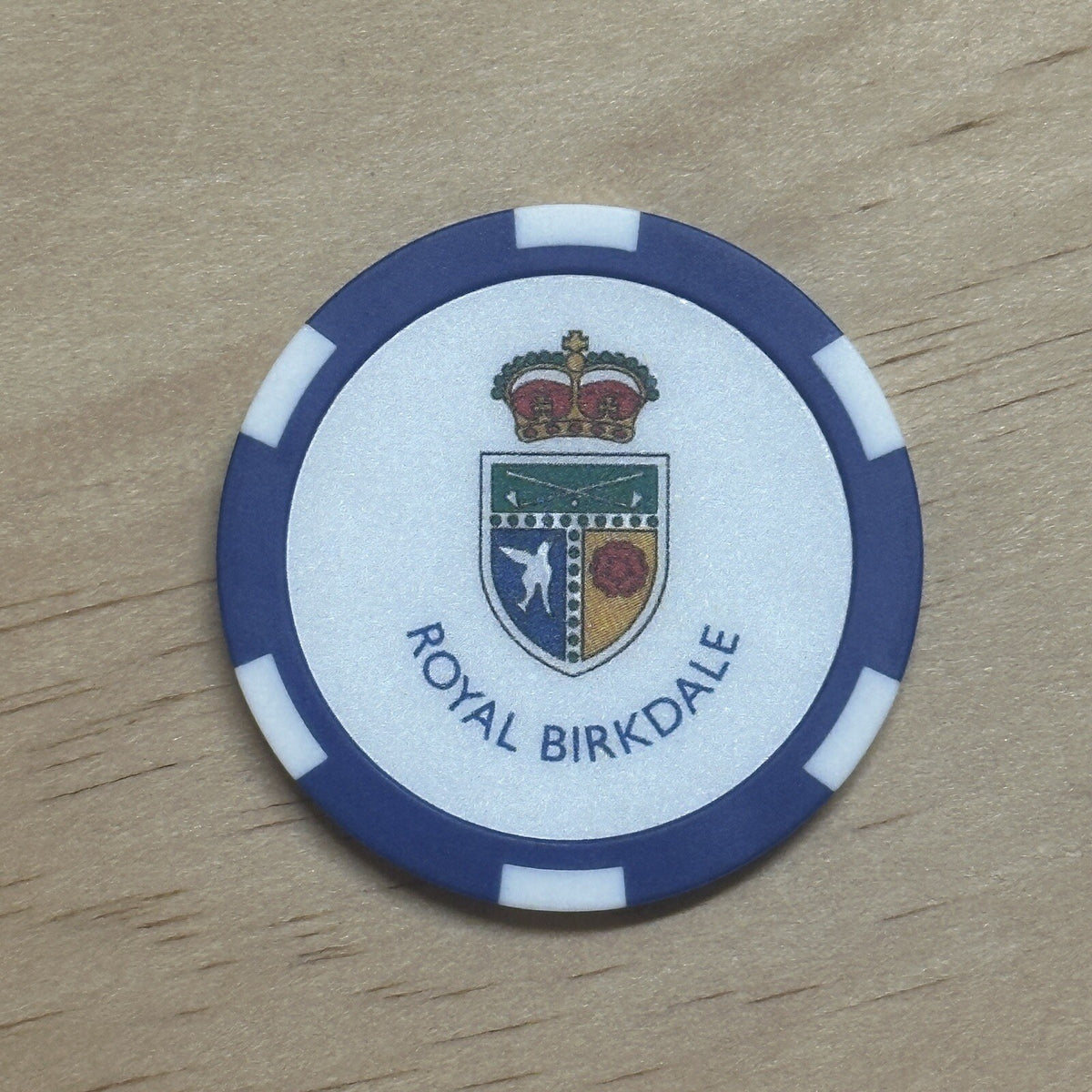 Double Sided Poker Chip Golf Ball Marker - Royal Birkdale Course Accessory