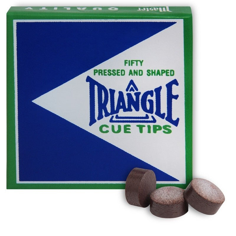 50 Pack Triangle Billiard Cue Tips - 1 Box, Tweeten Fibre Co. Hard Tip