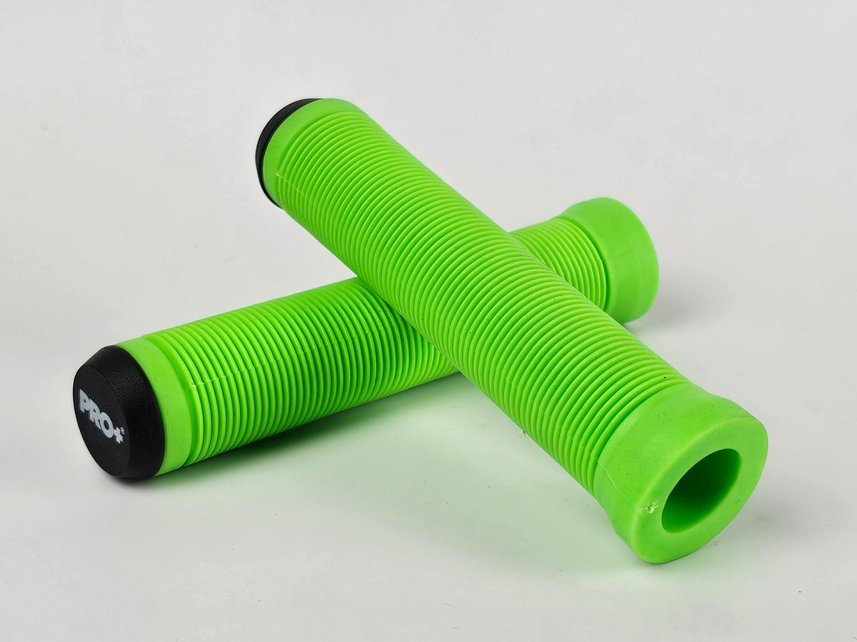 Soft Flangeless Longneck Bike Handlebar Grips - Comfortable, Open End, 135mm