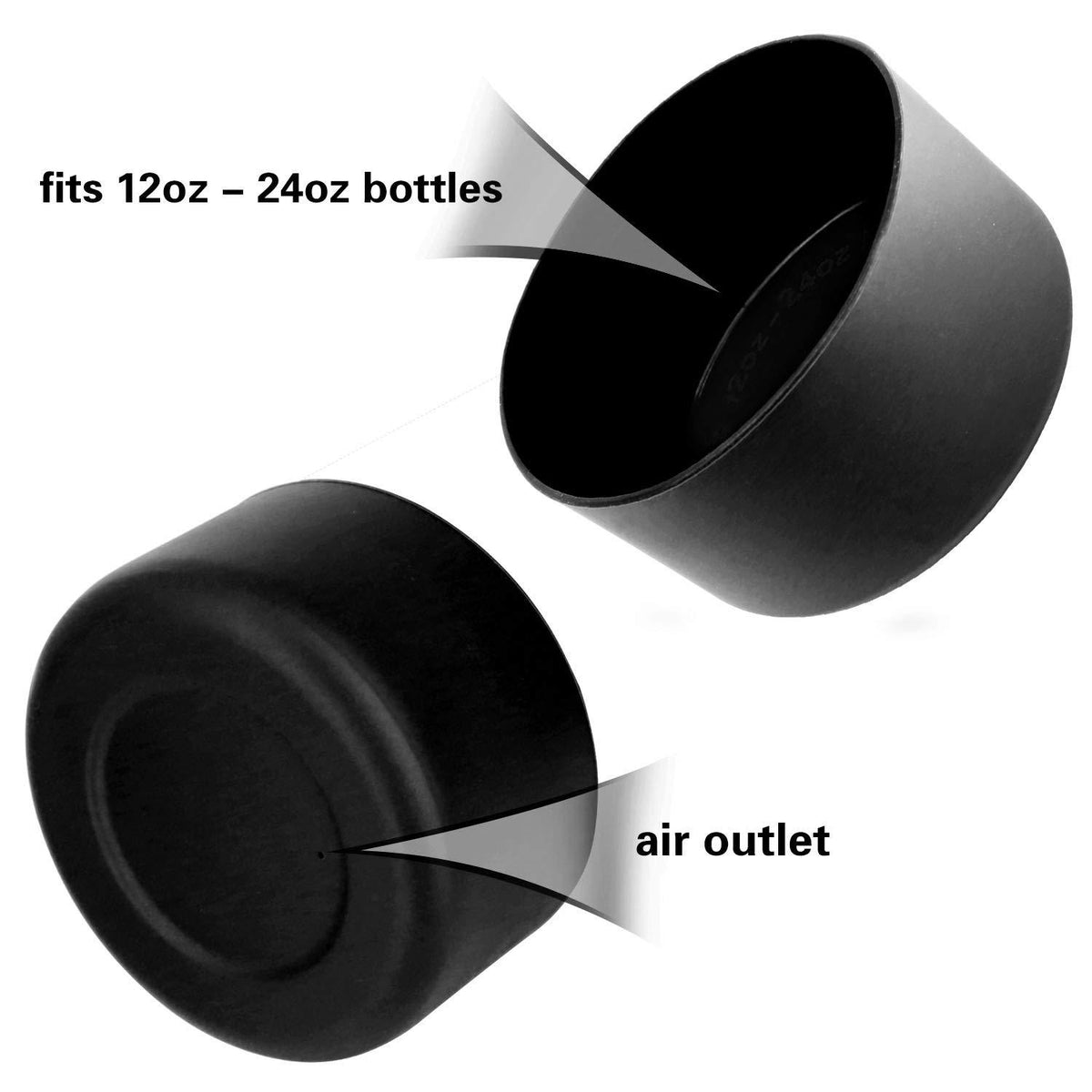 Silicone Bottle Boot Sleeve for Hydro Flask - Anti-Slip Bottom Cover, Protects 12-40 oz Water Bottles