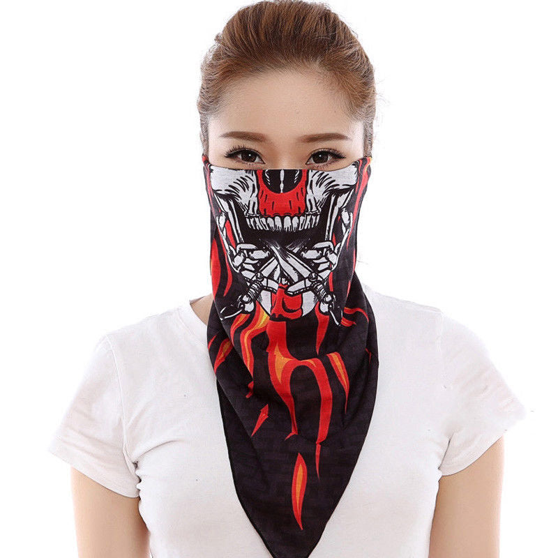 Multifunctional UV Protection Skull Face Mask Neck Gaiter for Outdoor Sports