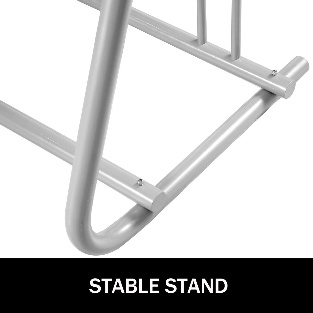 9-Bike Floor Bike Rack with Stability Stand - Single-Side Bicycle Storage