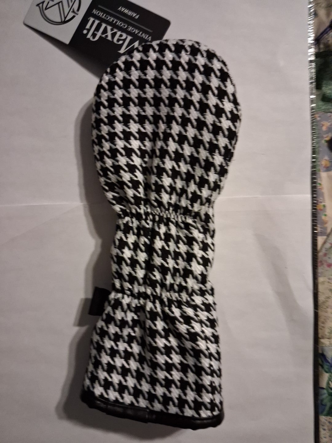 Golf Club Cover Fairway 3 Vintage Collection Black White Hounds Tooth