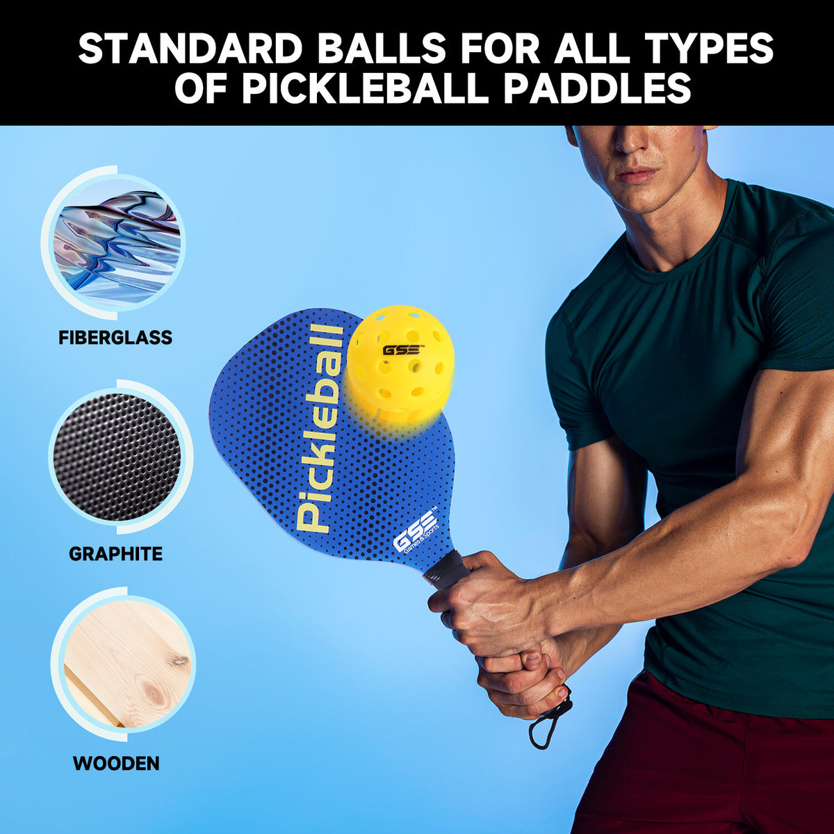 Outdoor Pickleball Balls Set - High Durability, USAPA Approved, 12-Pack