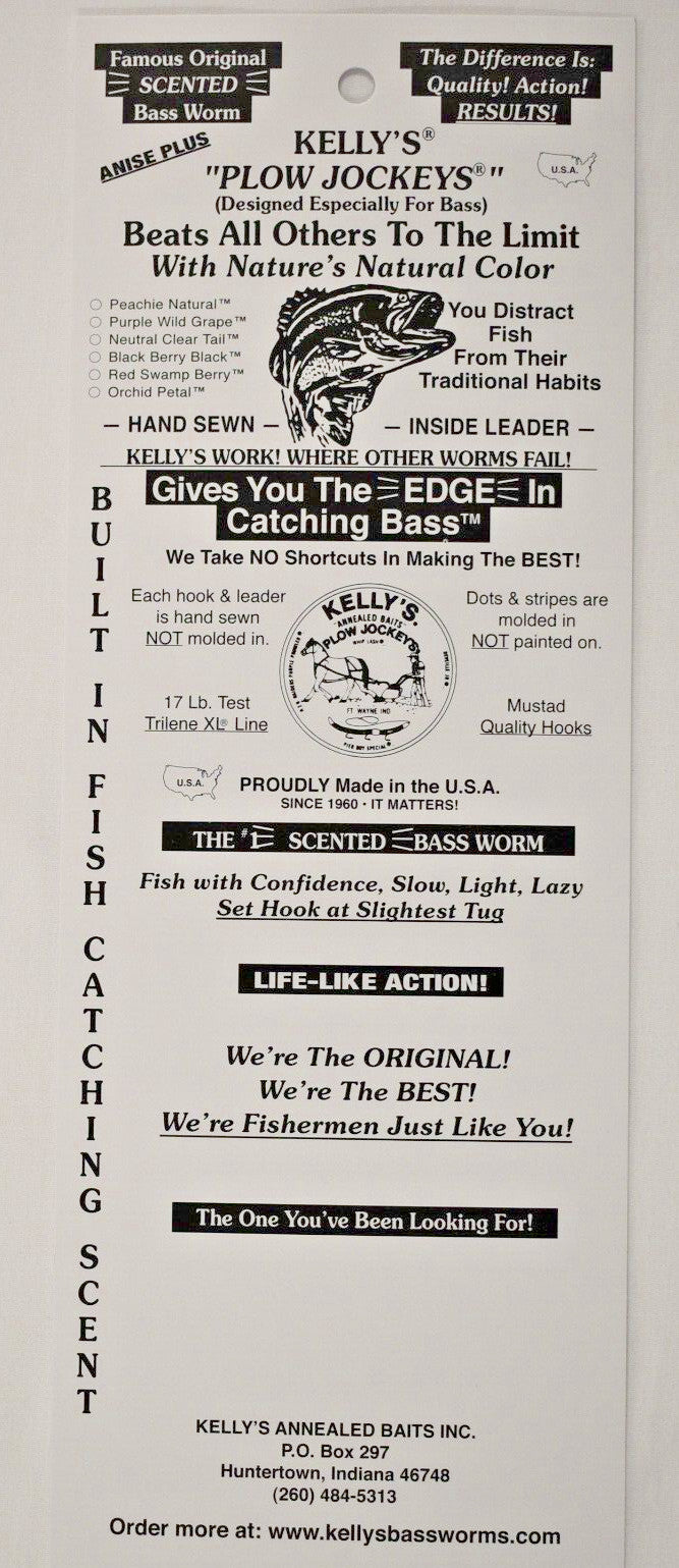 Pre-Rigged Bass Worms Set - Scented Soft Plastic Lures for Fishing