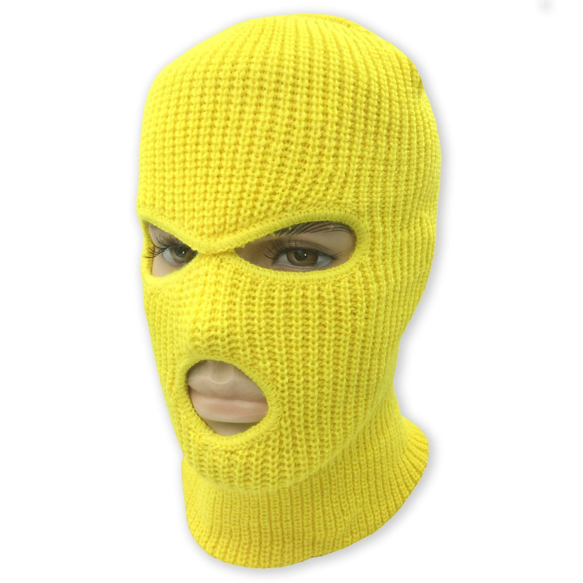 Full Face Ski Mask Winter Balaclava Hat Tactical 3 Hole Knitted Mask