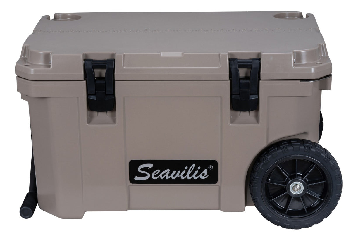 Heavy Duty 45QT Wheeled Portable Ice Cooler with Rotomolded Construction