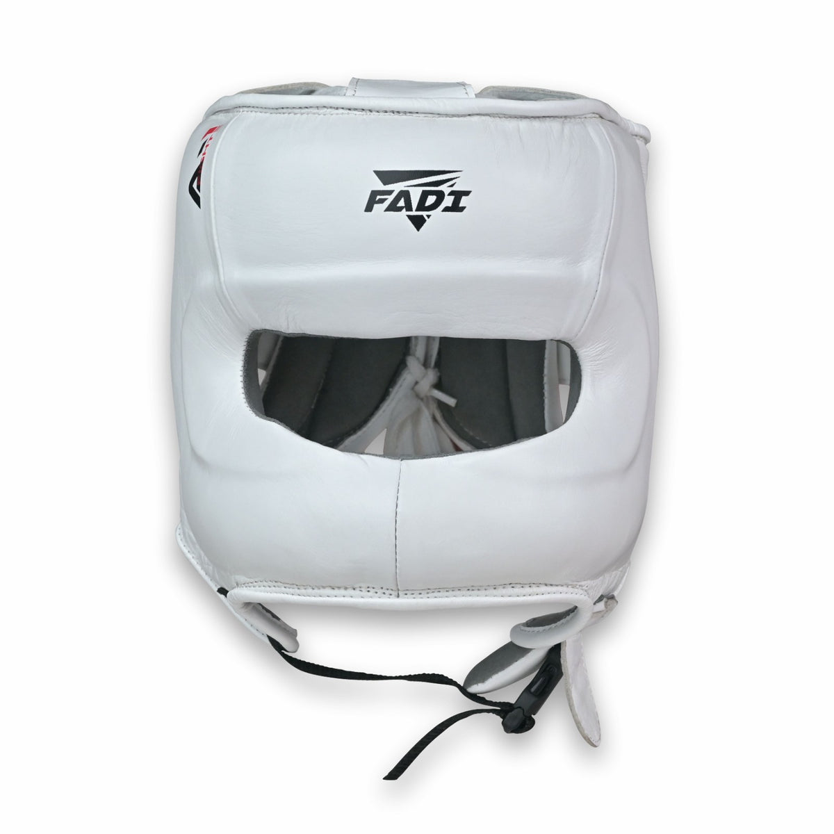 Sparring Headgear - Leather Boxing Headgear for MMA Muay Thai Karate Taekwondo, White, S/M & L/XL