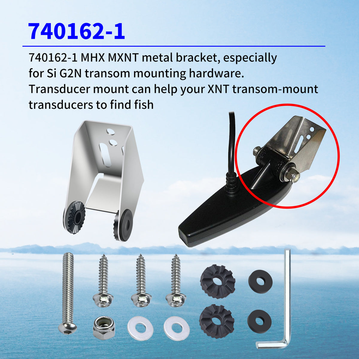 Metal Transducer Mounting Bracket for Si G2N MHX MXNT - Durable Fish Finder Mount