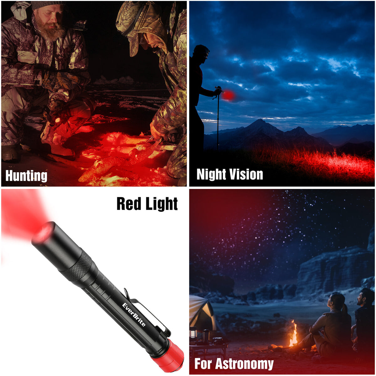 Portable LED Penlight Flashlight Set with Clip - Multiple Colors & Modes