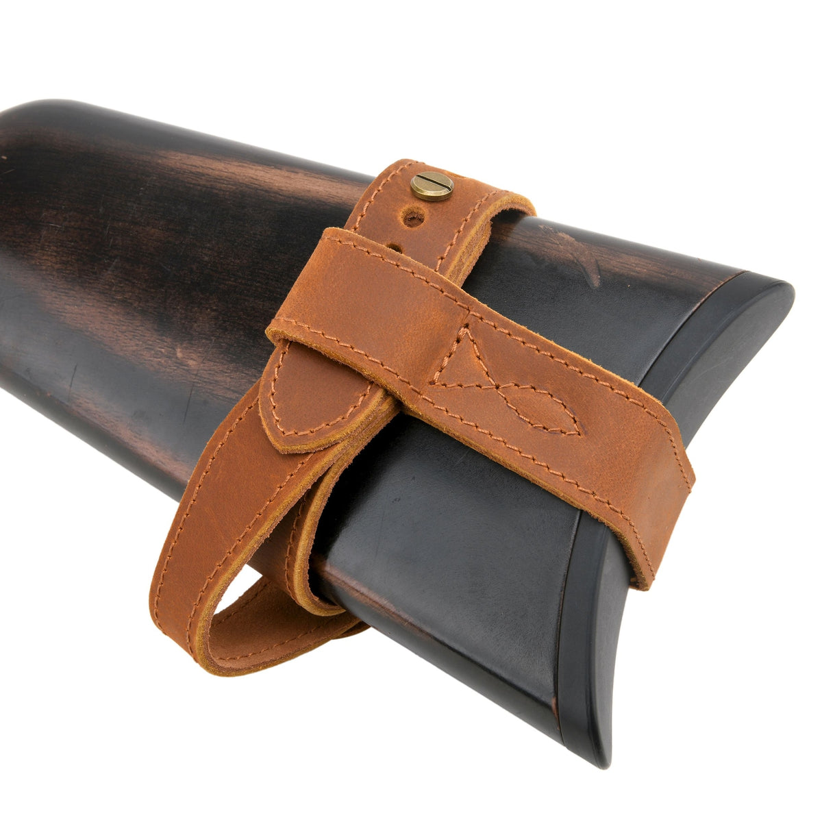 No-Drill Leather Rifle Buttstock Holder Sling Mount - Adjustable, Heavy-Duty