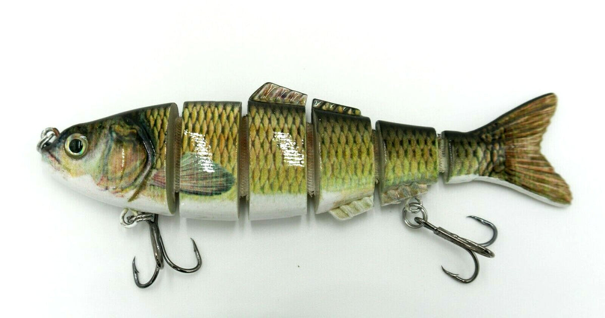 Jointed Fishing Lure Set - 4 Pack Multi-Segment Swimbaits for Fresh & Saltwater