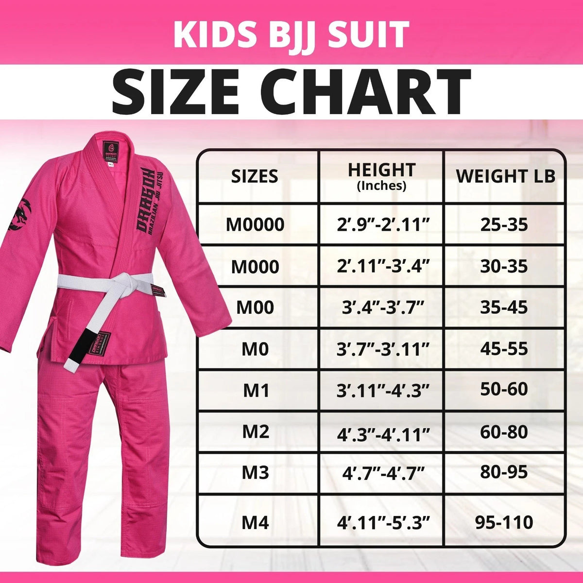 Kids BJJ Gi Uniform Set with Belt for Martial Arts & Grappling