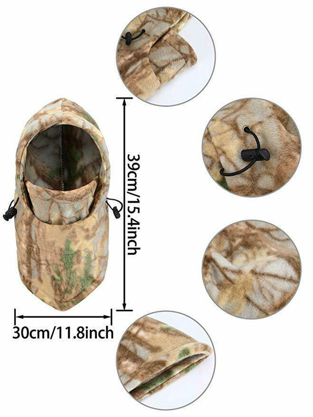 Heavyweight Fleece Balaclava Ski Mask for Men - Thermal Face Cover, Multiple Styles