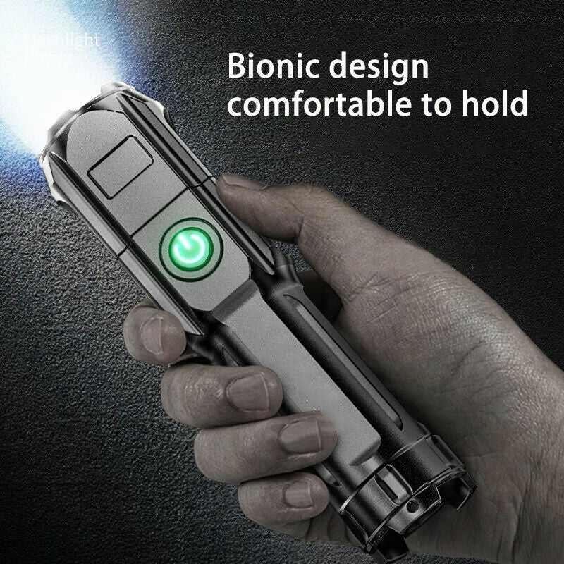 Rechargeable LED Flashlight 990000LM Tactical Zoomable Torch 1-3 Pack