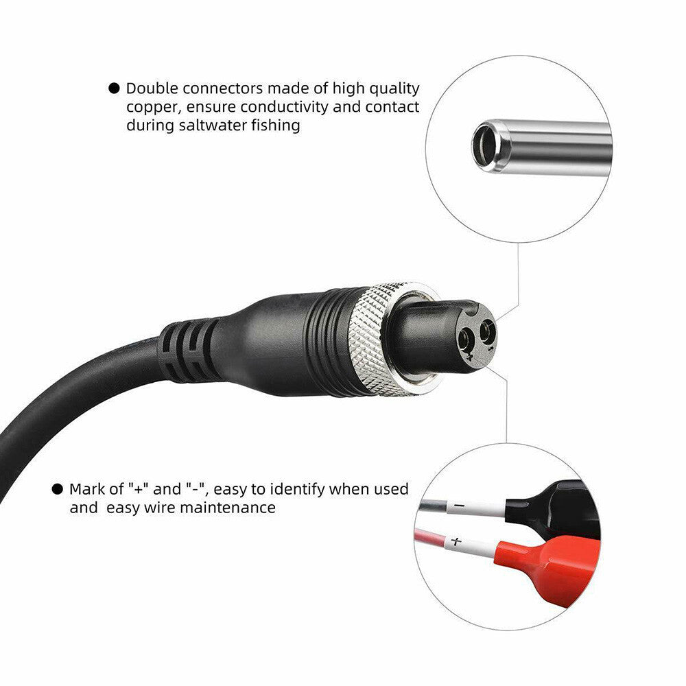 Power Cable for Daiwa Tanacom 750 1000 Electric Reel - 9.84FT, Multiple Quantities