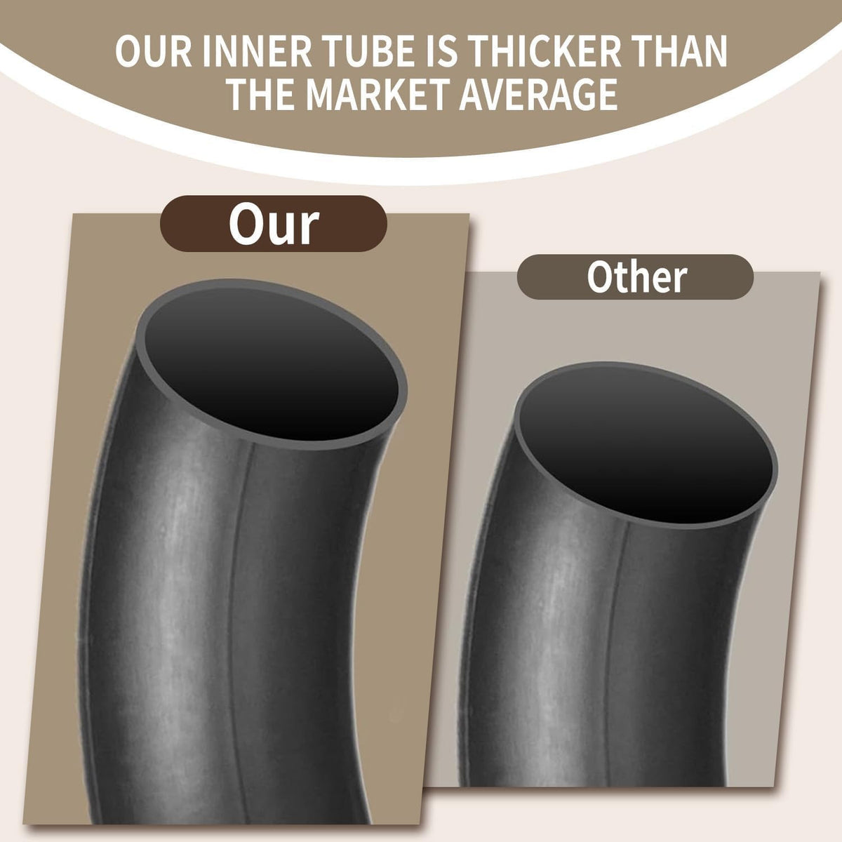 Heavy Duty Inner Tube 2.75/3.00-17 for Bicycle or Motorcycle Tire Replacement