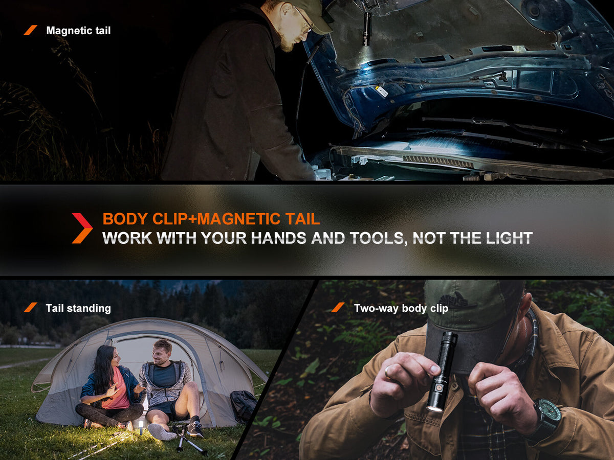 Rechargeable LED Flashlight 1700 Lumens USB-C Handheld Torch for Camping
