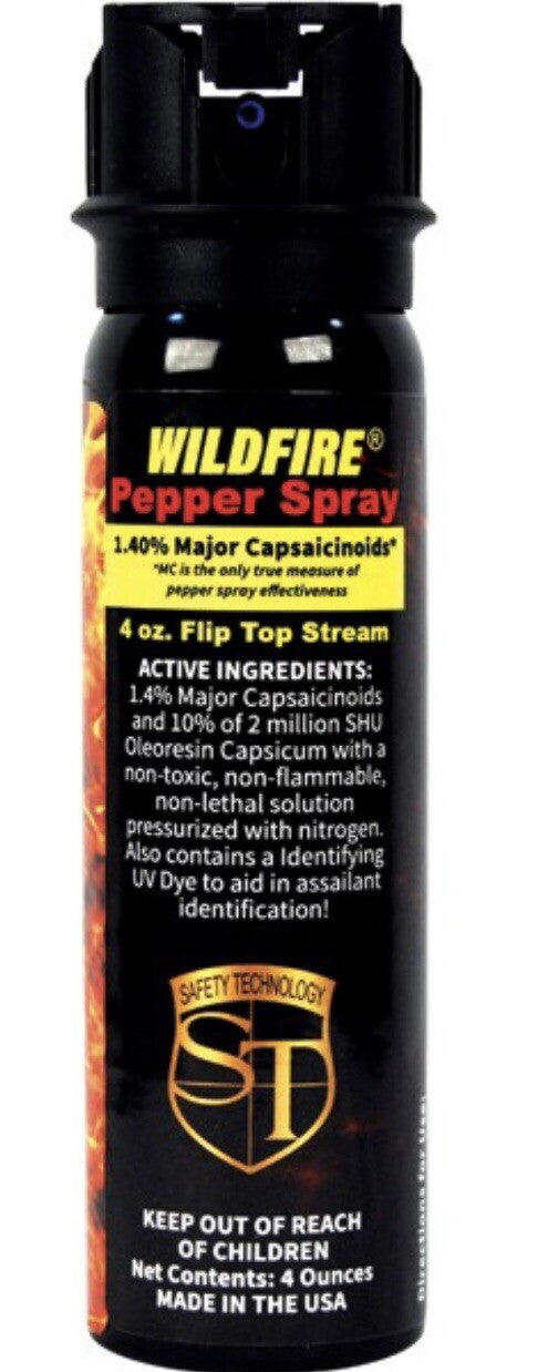 4 oz Self Defense with Flip Top Stream Style Hot