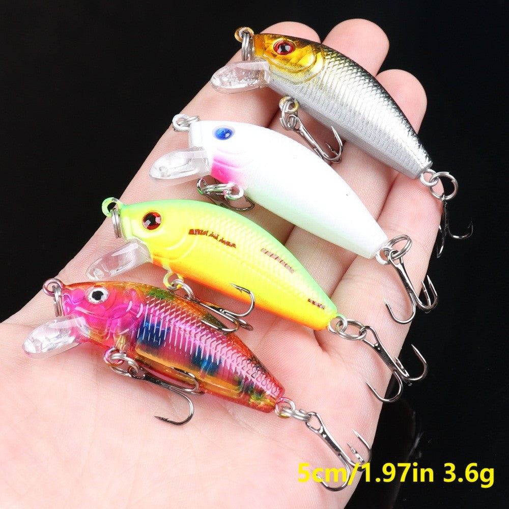 56pcs Minnow Fishing Lure Kit Hard Plastic Baits for Freshwater & Saltwater