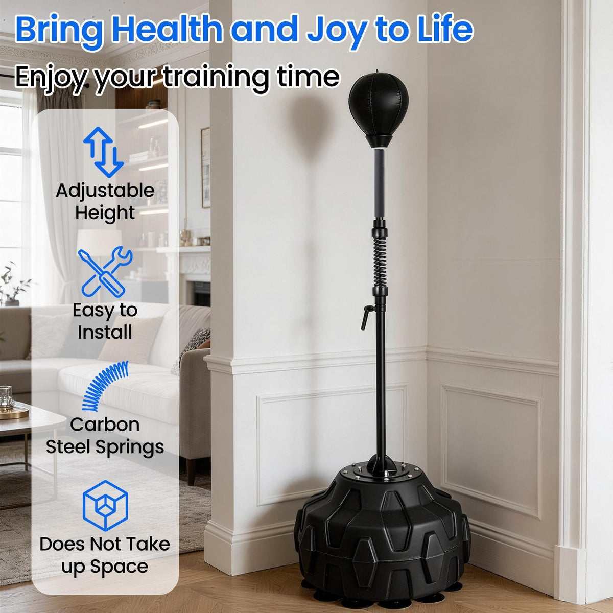 Height Adjustable Freestanding Punching Bag with Stand
